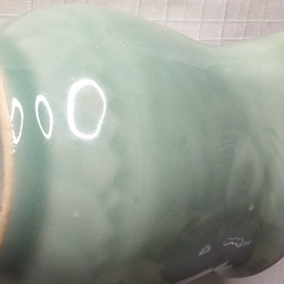 Celadon Koi fish print Imported fine porcelain Asian koi … - Picture 5 of 7